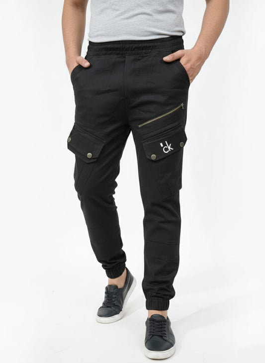 Black 8 Pockets Imported China Man Cargo Pant HM Garments