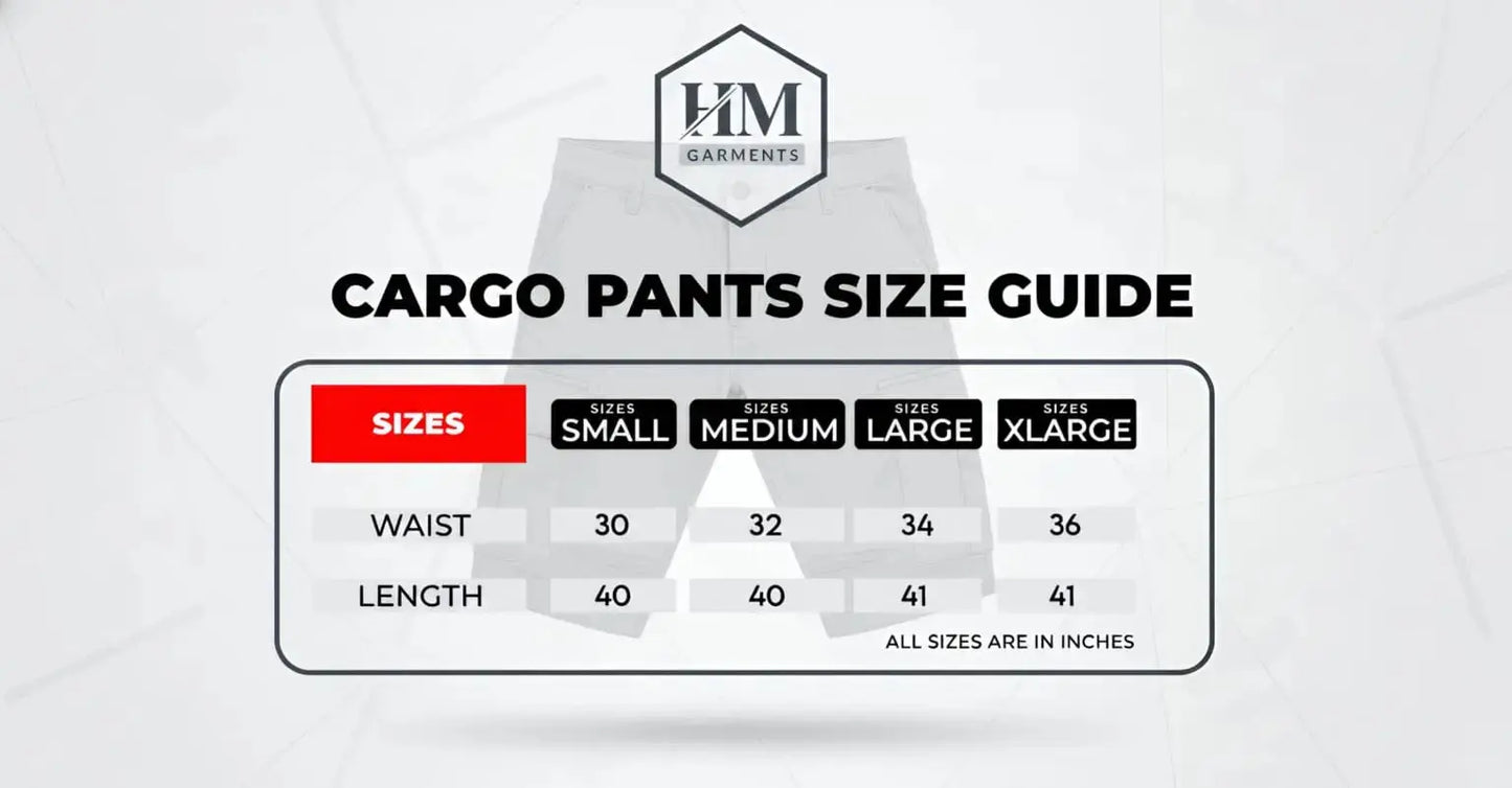 Black 4 Pockets Imported China Man Cargo Pant