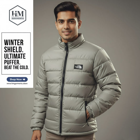 Water-Resistant Puffer Jacket Collection: Best Stand-Up Collar Winter Jacket Price in Pakistan