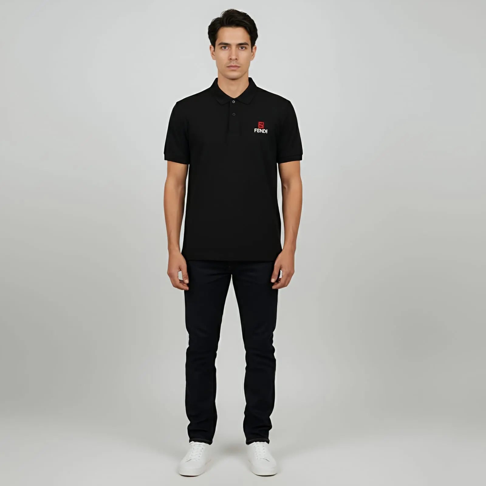 Black China Imported Short Sleeve T-Shirt