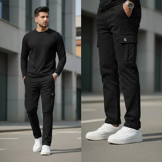 Black Imported China Man Cargo Pant