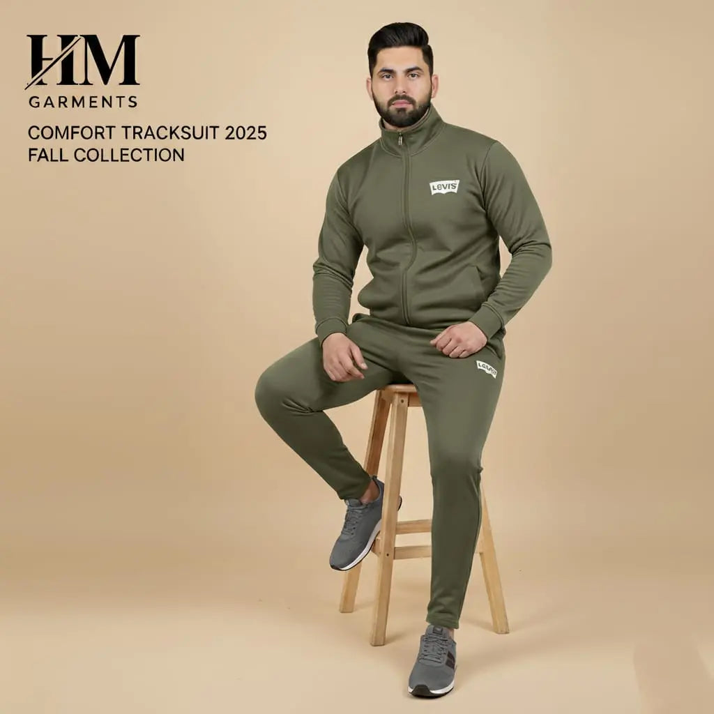 Green Olive China Imported Scuba 4way Tracksuit