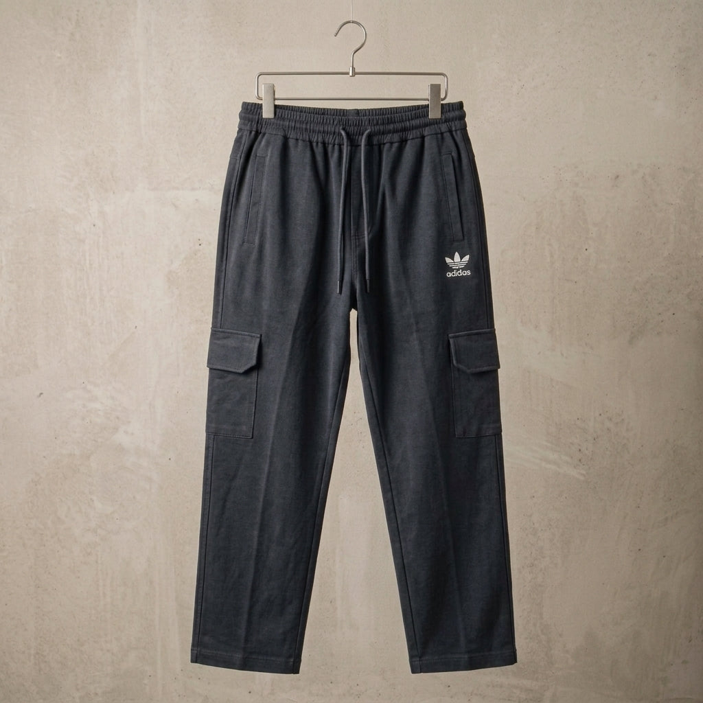 Premium Poly-Cotton Woven Terry Cargo Trousers for Men | HM Store