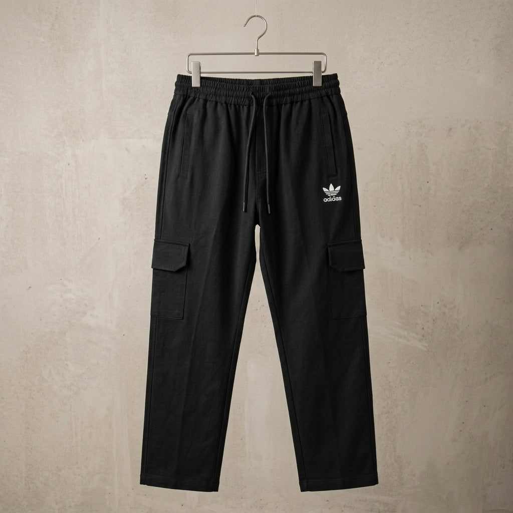 Premium Poly-Cotton Woven Terry Cargo Trousers for Men | HM Store