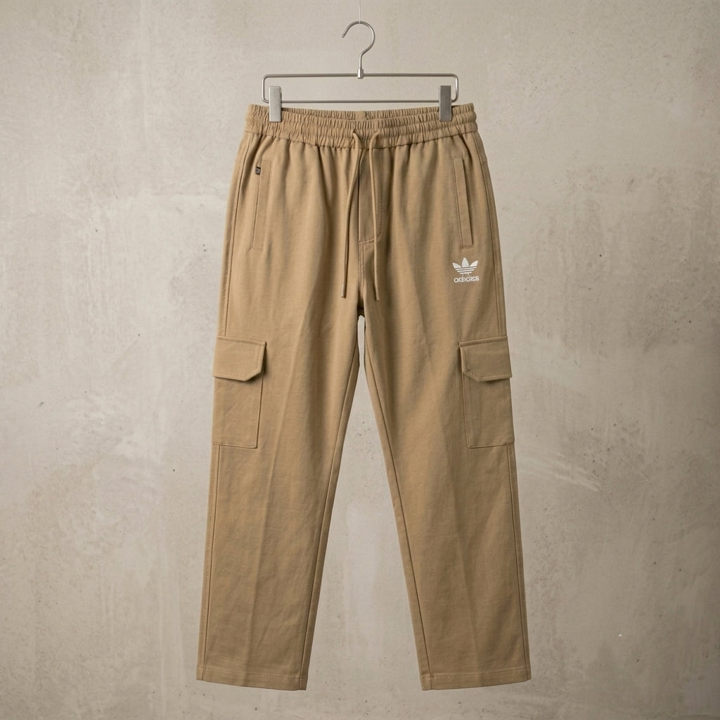 Premium Poly-Cotton Woven Terry Cargo Trousers for Men | HM Store