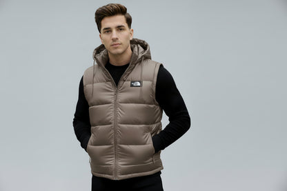 Versatile 2-in-1 Design with Detachable Hood Puffer Jacket for Men