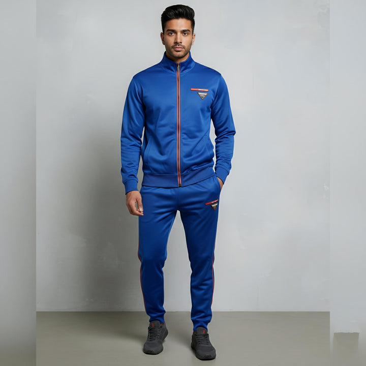 Men's Premium Gym Tracksuit - Royal Blue, Olive, Gray | HM Garments Store