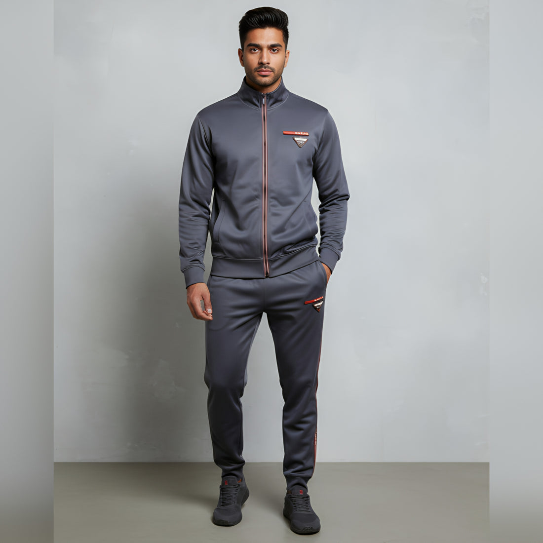 Men's Premium Gym Tracksuit - Royal Blue, Olive, Gray | HM Garments Store