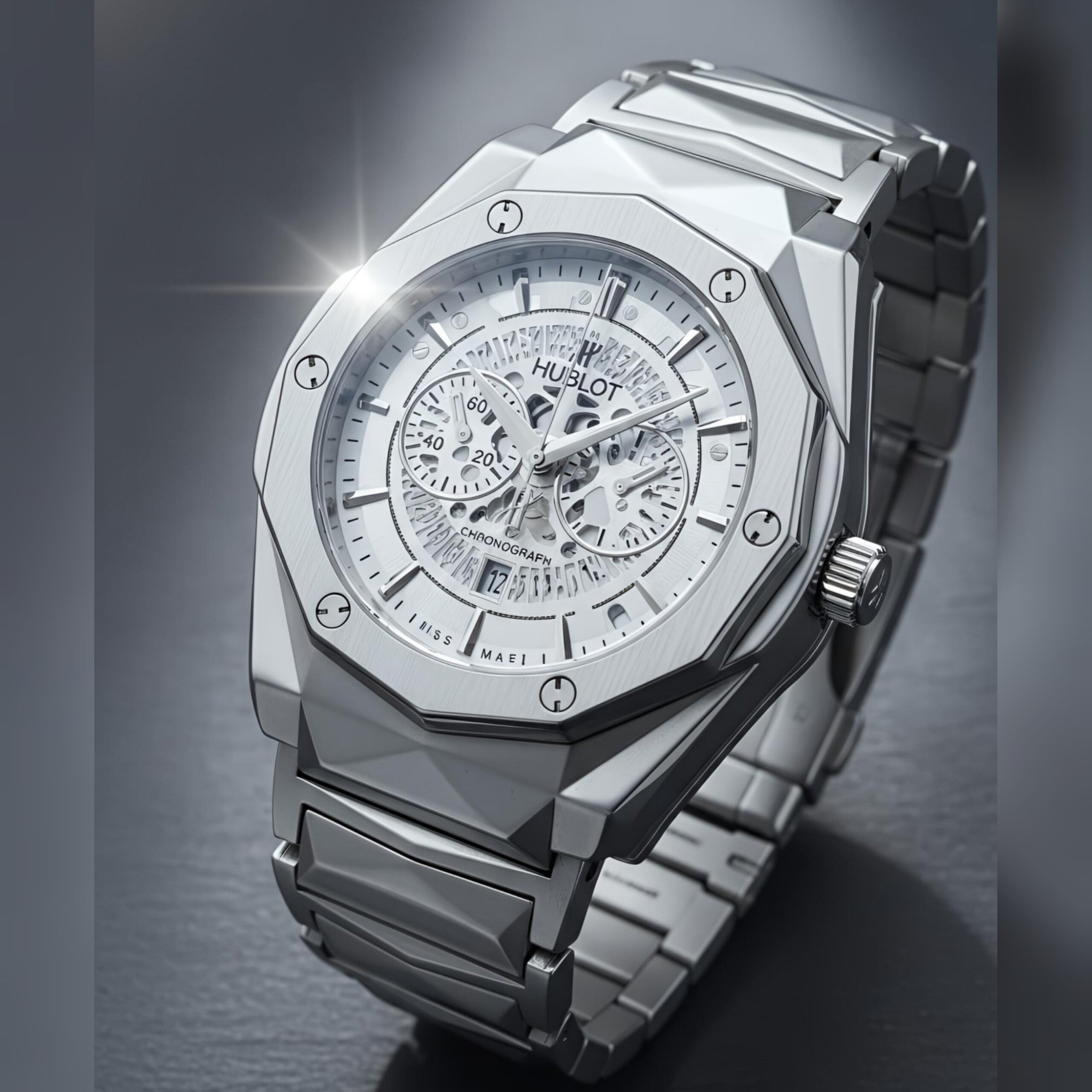 Diamond Cut Luxury Watch - Premium First Copy HB (3 Colors) | HM Garments