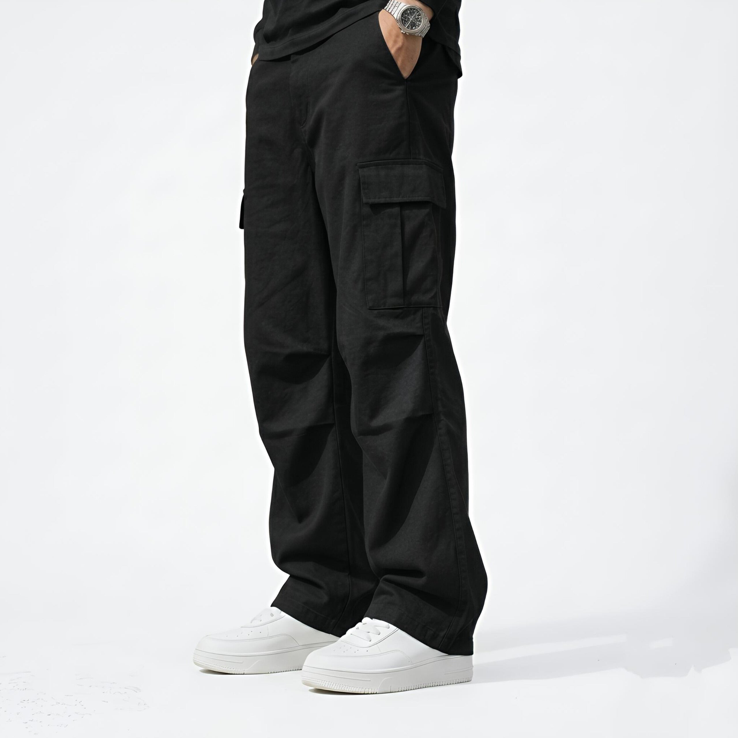 Premium Cotton Polyester Baggy Cargo Trousers for Men | HM Store (Copy)