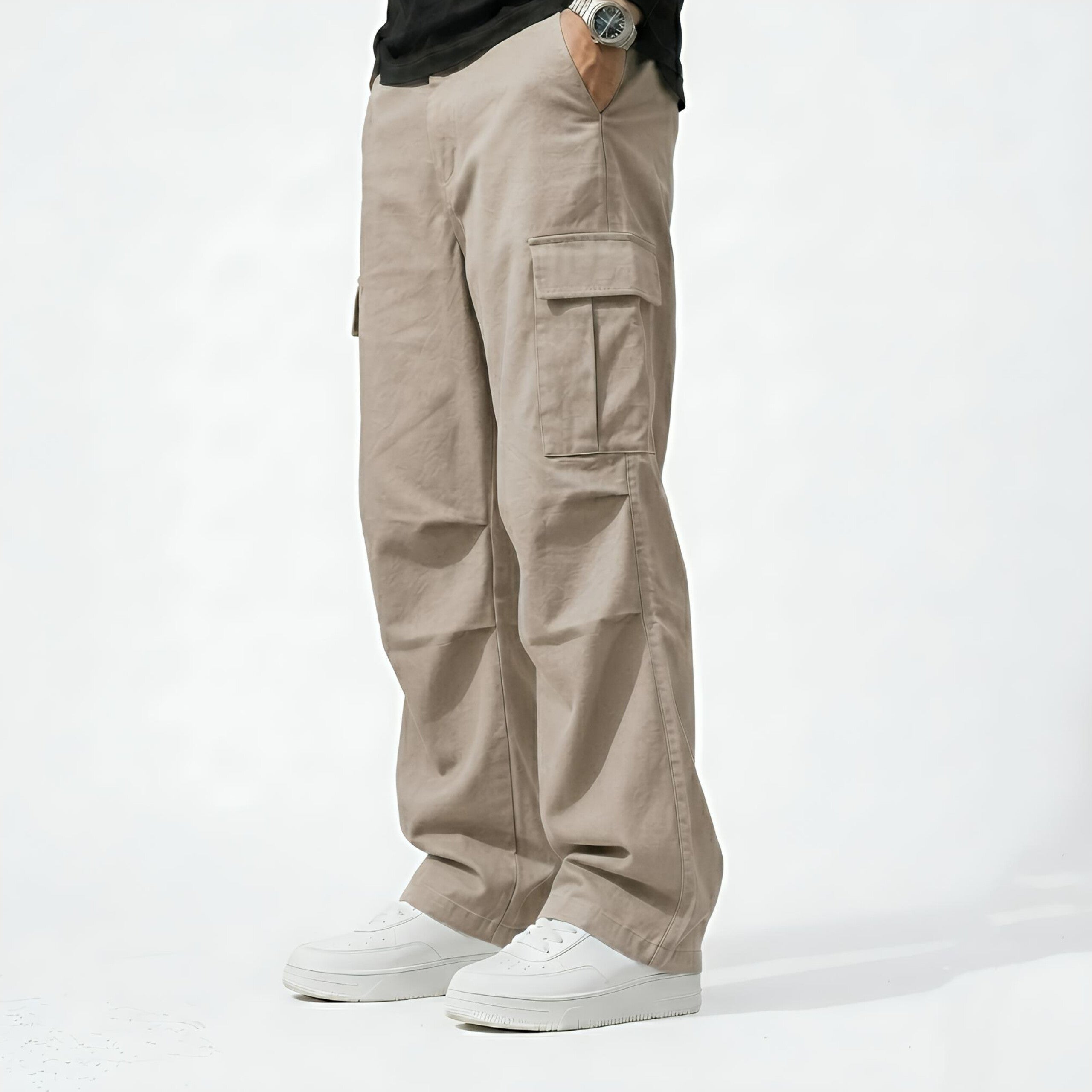 Premium Cotton Polyester Baggy Cargo Trousers for Men | HM Store (Copy)