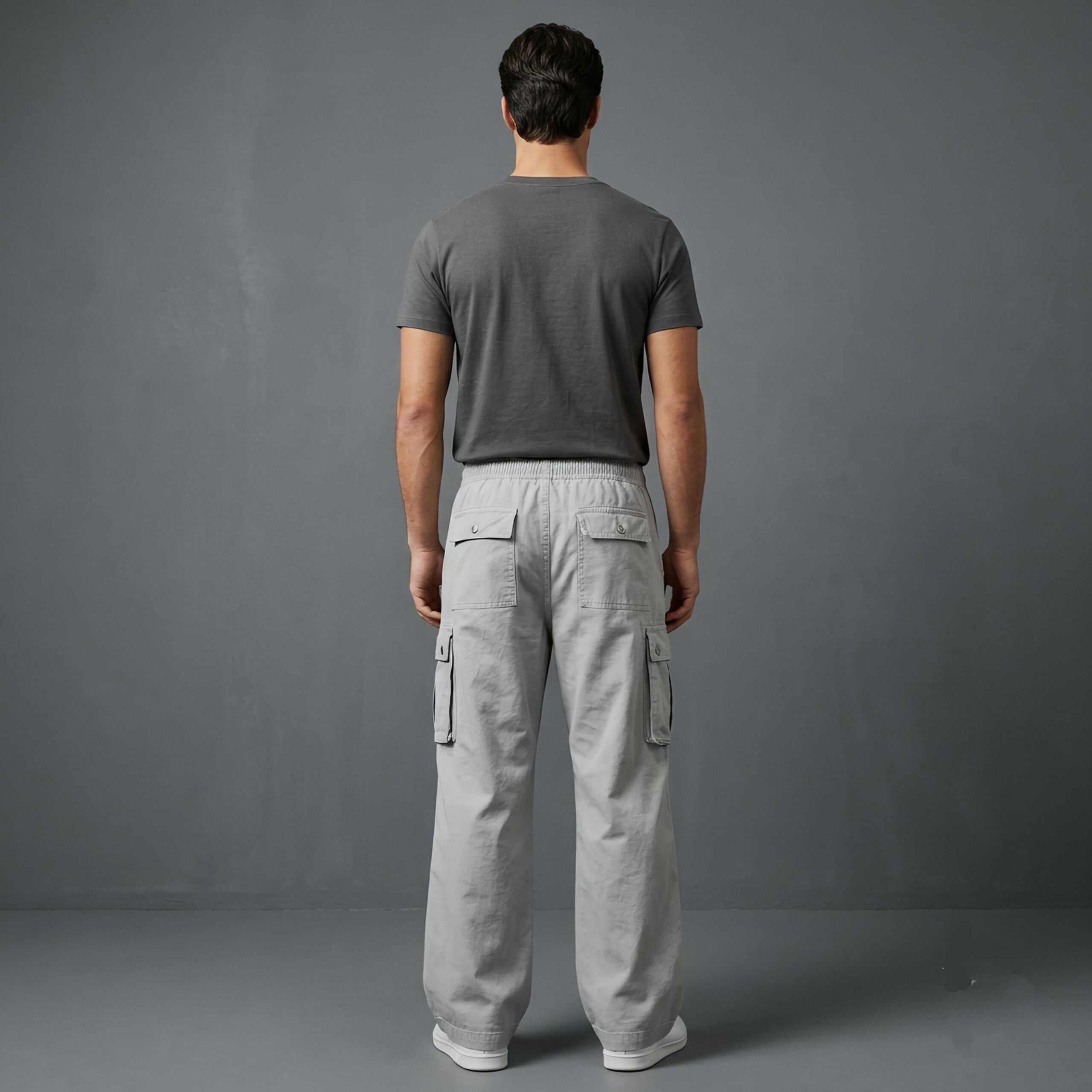Premium Cotton Polyester Baggy Cargo Trousers for Men | HM Store