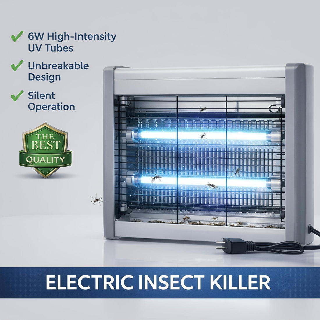 Electric UV Mosquito and Insect Killer Machine | Silent, Safe & Chemical-Free Bug Catcher (6W, 8W, 10W)