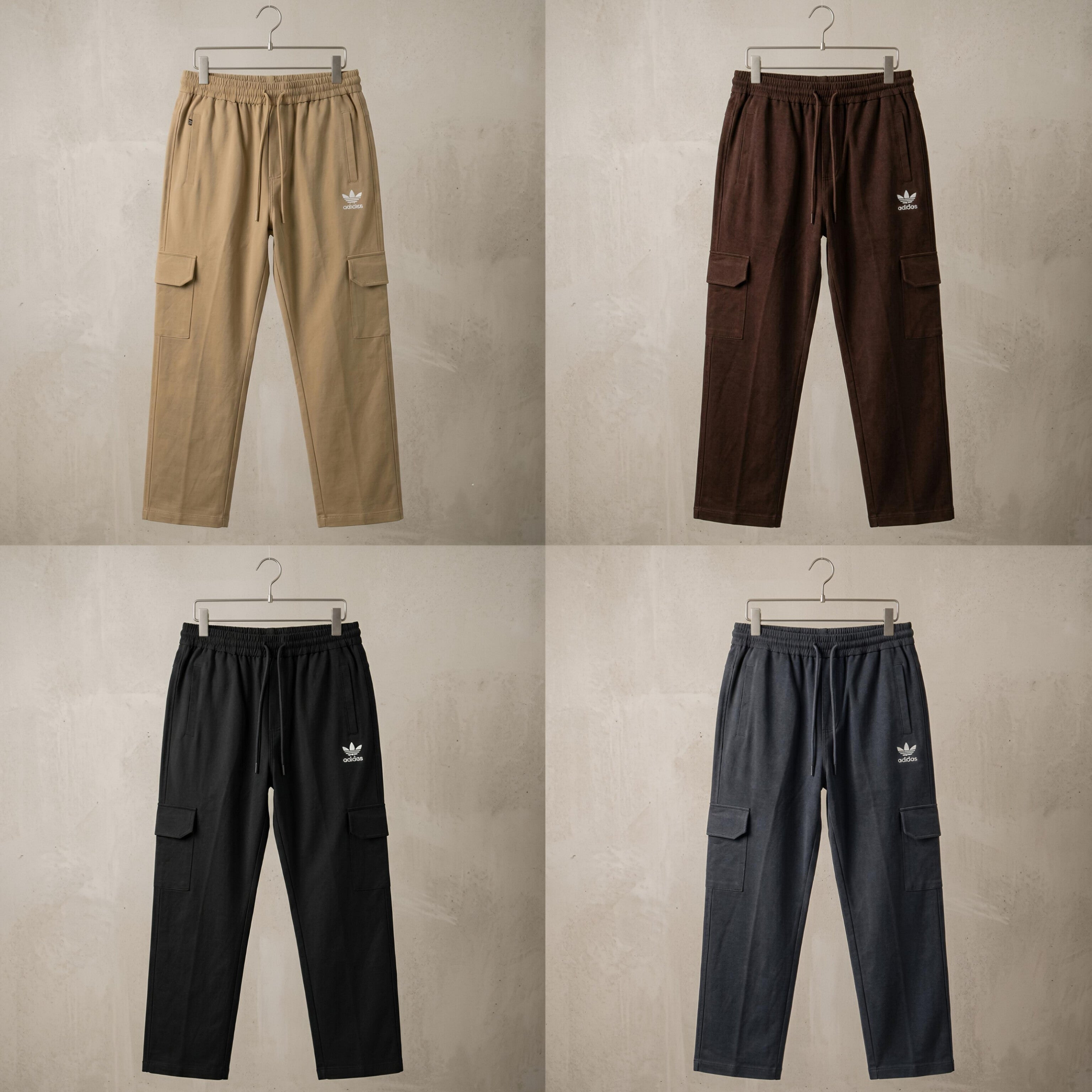 Premium Poly-Cotton Woven Terry Cargo Trousers for Men | HM Store