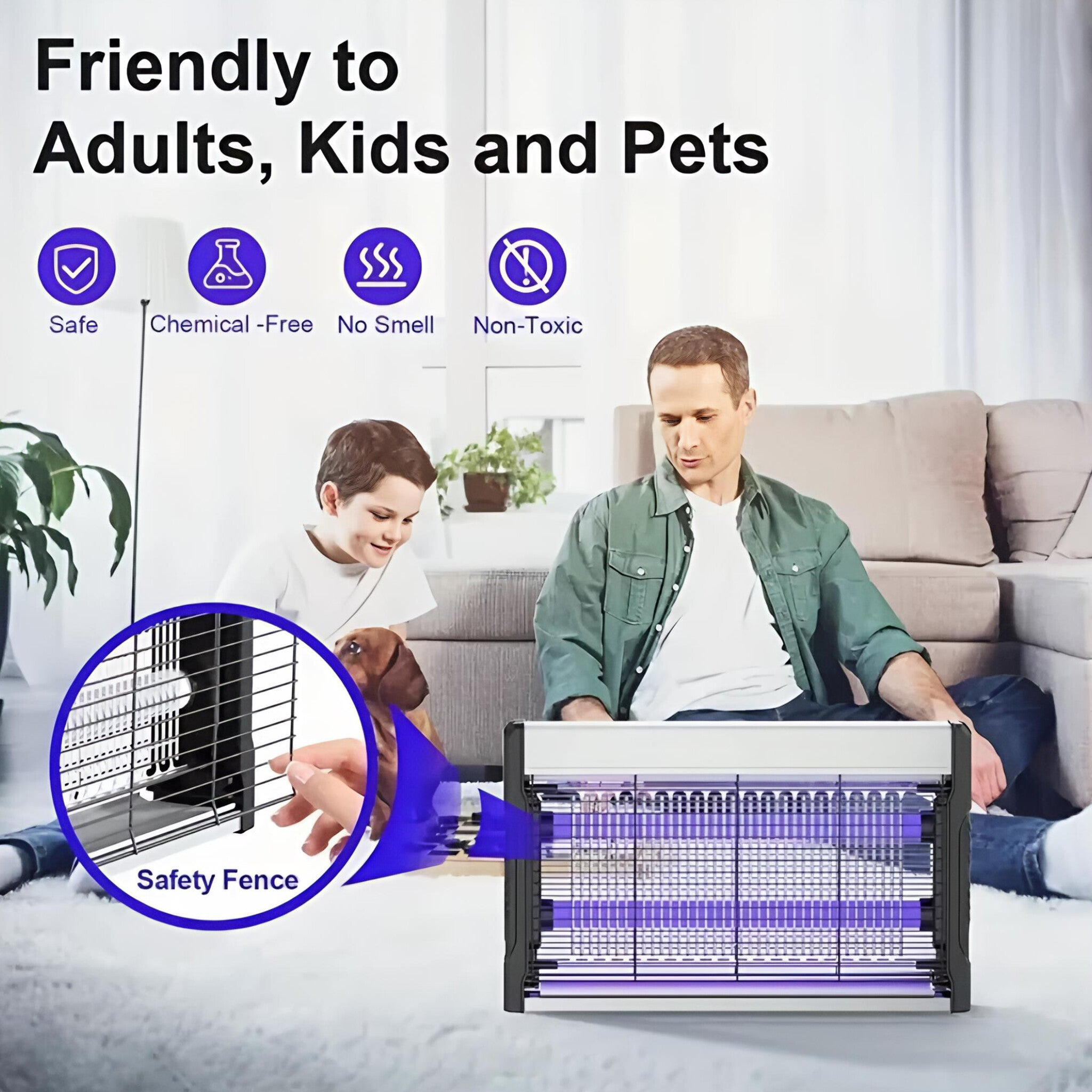 Electric UV Mosquito and Insect Killer Machine | Silent, Safe & Chemical-Free Bug Catcher (6W, 8W, 10W)