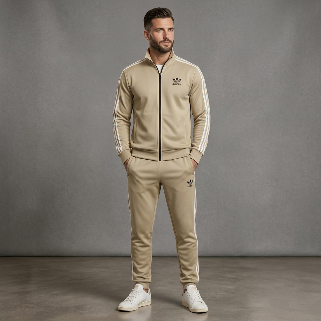 Premium Wrinkle-Free China Imported 3-Stripes Scuba Tracksuit