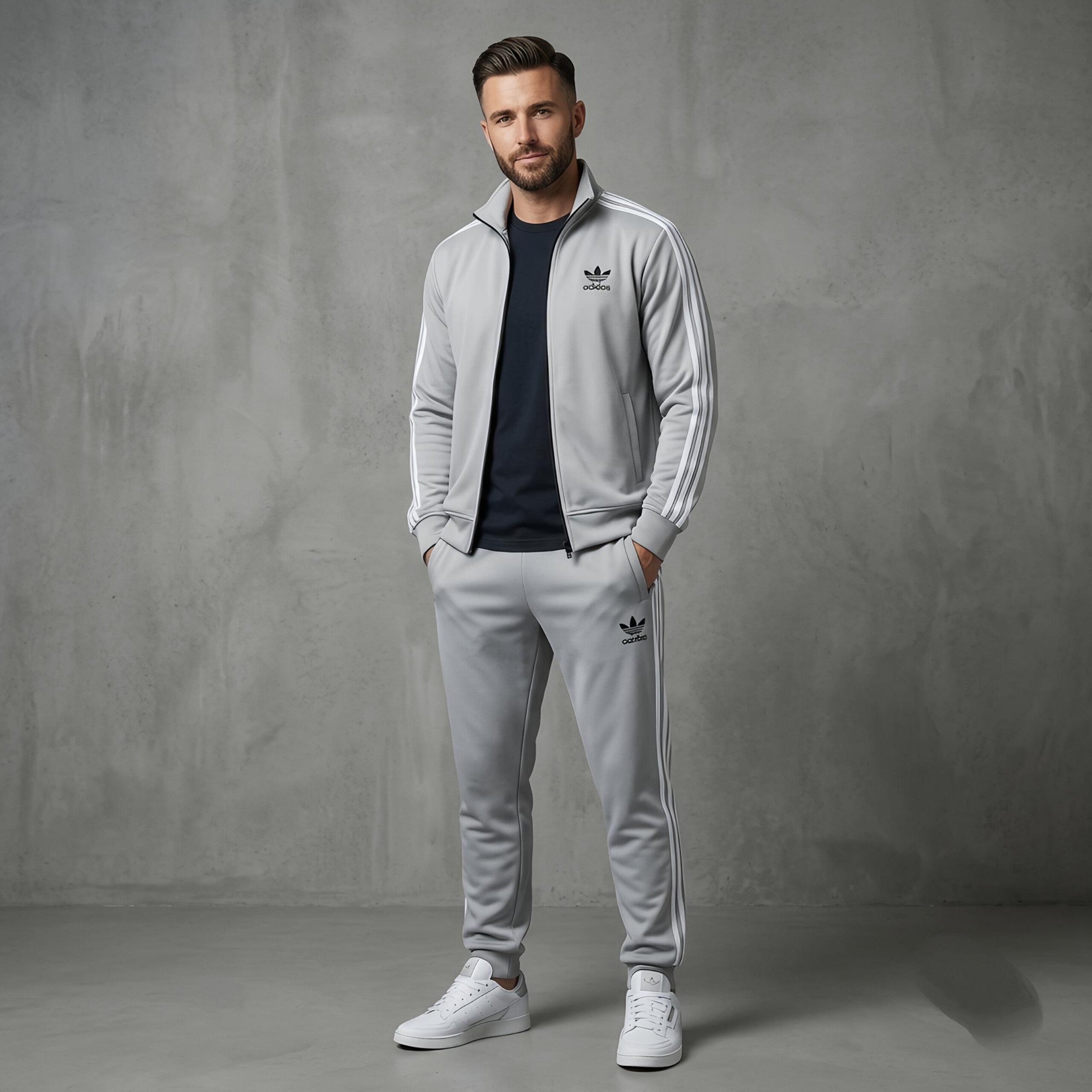 Premium Wrinkle-Free China Imported 3-Stripes Scuba Tracksuit