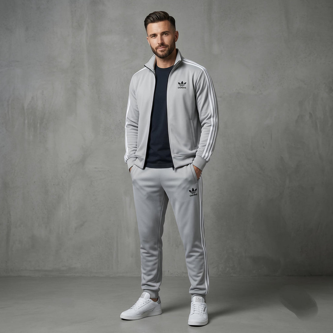 Premium Wrinkle-Free China Imported 3-Stripes Scuba Tracksuit
