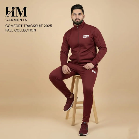 Maroon China Imported Scuba 4way Tracksuit