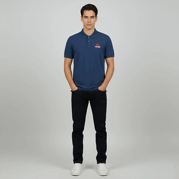 Navy Blue China Imported Short Sleeve T-Shirt