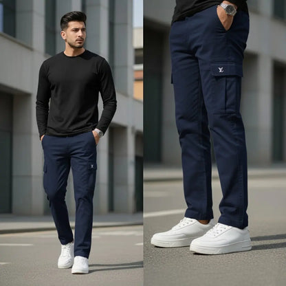 Navy Blue Imported China Man Cargo Pant