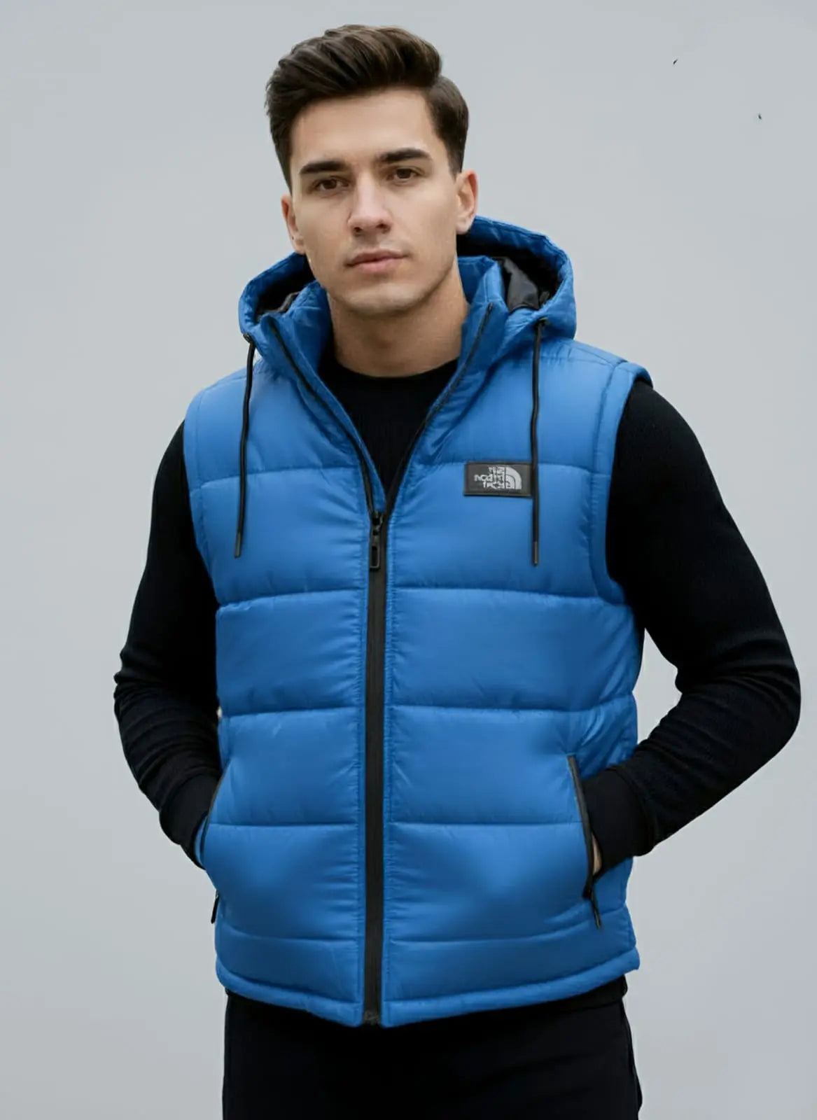 Royal Blue Puffer Jacket for Men