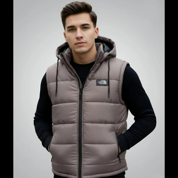 Stone Grey Puffer Jacket