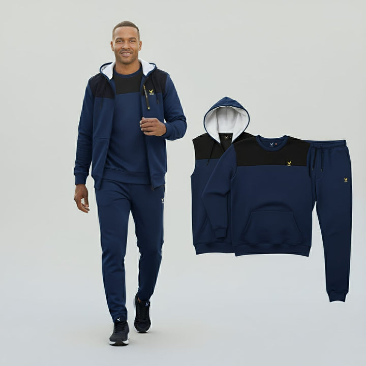 Micro Fleece Three Piece (Sweat Shirt, Jacket , Trouser) Tracksuit HM Garments
