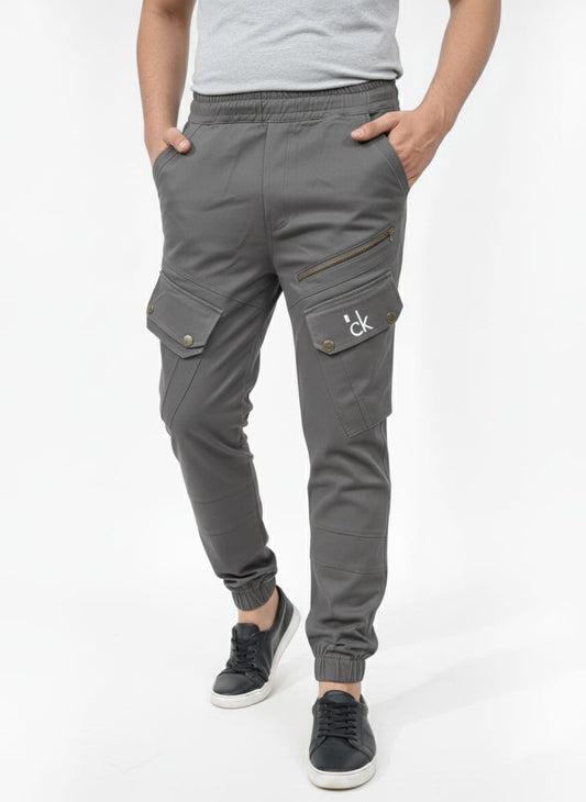 Gray 8 Pockets Imported China Man Cargo Pant