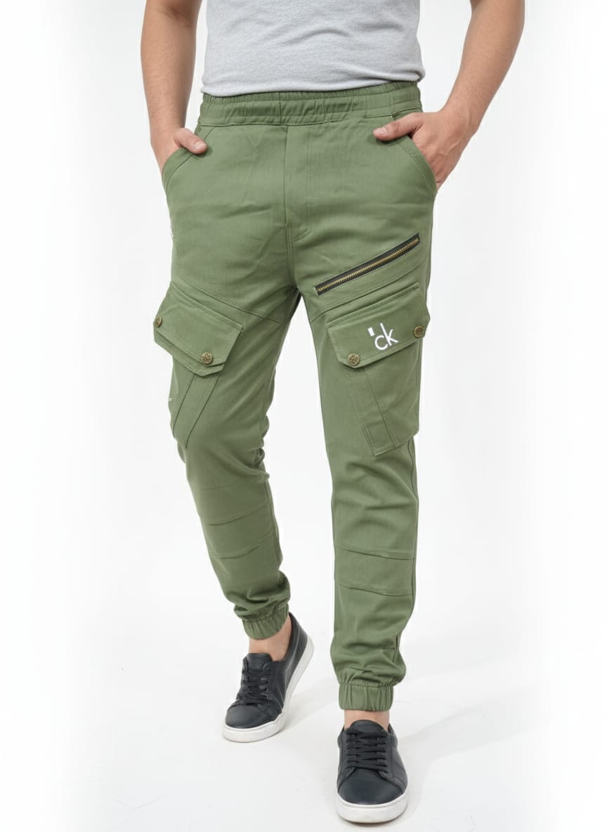 Olive Green 8 Pockets Imported China Man Cargo Pant HM Garments