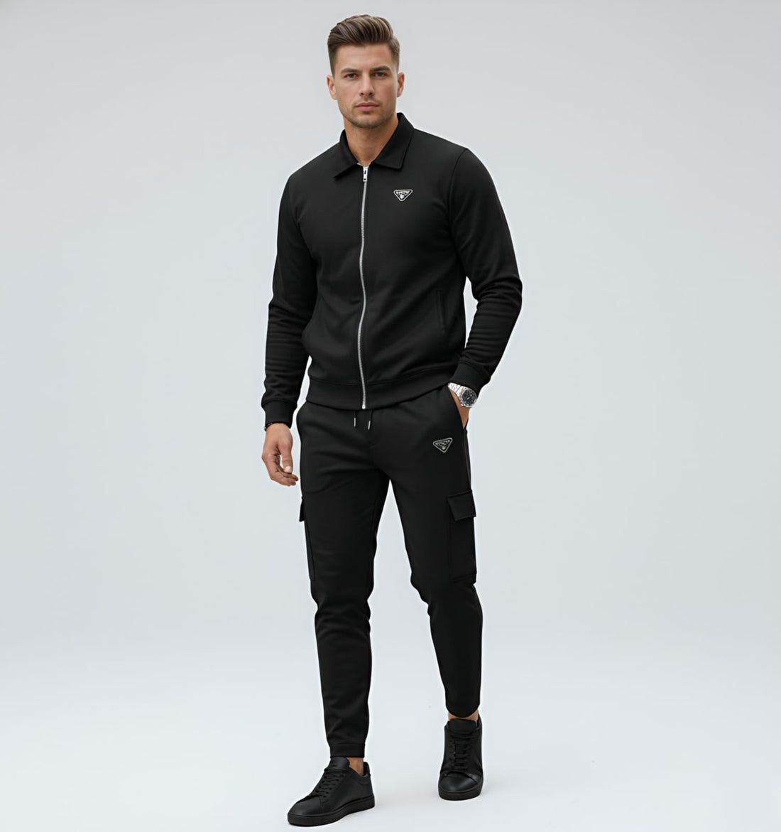 Black Suede Scuba China imported Tracksuit HM Garments