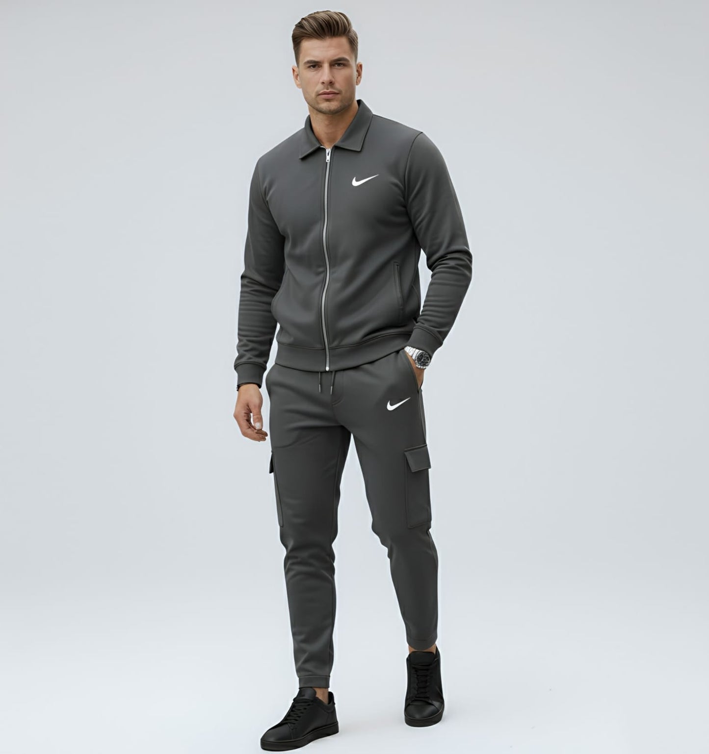 Suede Scuba China imported Tracksuit Gray Color-320 GSM HM Garments