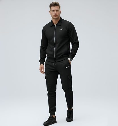 Suede Scuba China imported Tracksuit Black Color-320 GSM HM Garments